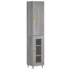 Vidaxl Skříň highboard šedá sonoma 34,5 x 34 x 180 cm kompozitní dřevo