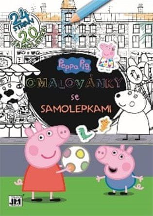 Peppa - Omalovánky se samolepkami A4+