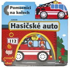 Hasičské auto - Pomocníci na kolech + dřevěné, ekologicky nezávadné autíčko