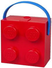LEGO Svačinový box s rukojetí - červený