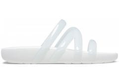 Crocs Splash Glossy Strappy Sandals pro ženy, 41-42 EU, W10, Sandály, Pantofle, White, Bílá, 208537-100