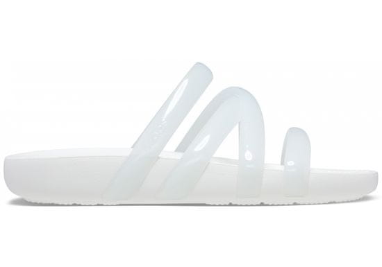 Crocs Splash Glossy Strappy Sandals pro ženy, 41-42 EU, W10, Sandály, Pantofle, White, Bílá, 208537-100