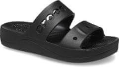 Crocs Baya Platform Sandals pro ženy, 36-37 EU, W6, Sandály, Pantofle, Black, Černá, 208188-001