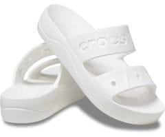 Crocs Baya Platform Sandals pro ženy, 39-40 EU, W9, Sandály, Pantofle, White, Bílá, 208188-100