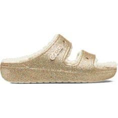 Crocs Classic Cozzzy Glitter Sandals Unisex, 38-39 EU, M6W8, Bačkory, Pantofle, Gold/Multi, Zlatá, 208124-93S