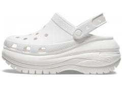 Crocs Classic Mega Crush Clogs Unisex, 38-39 EU, M6W8, Pantofle, Dřeváky, White, Bílá, 207988-100