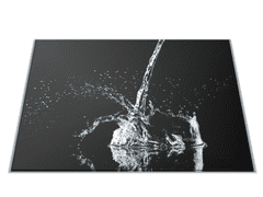 Glasdekor Skleněné prkénko voda z hladiny černý podklad - Prkénko: 40x30cm