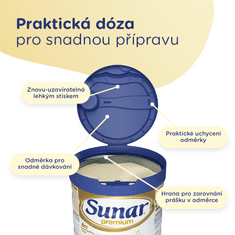 Sunar Premium 2 pokračovací kojenecké mléko 700 g