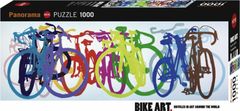 Heye Panoramatické puzzle Bike Art: Barevná řada 1000 dílků