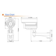 Eonboom 5MPx SONY Starvis IMX335 AHD/TVI/CVI varifokální kamera VI30K-500