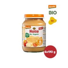 Holle Bio Jablko a banán s meruňkami - 6 x 190 g