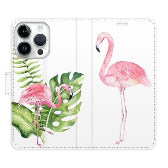 iSaprio Flipové pouzdro - Flamingos pro Apple iPhone 15 Pro