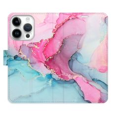 iSaprio Flipové pouzdro - PinkBlue Marble pro Apple iPhone 15 Pro