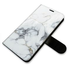 iSaprio Flipové pouzdro - SilverMarble 15 pro Apple iPhone 15 Pro