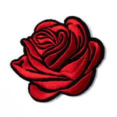 PRYM Nášivka růže, nažehlovací, červená/černá