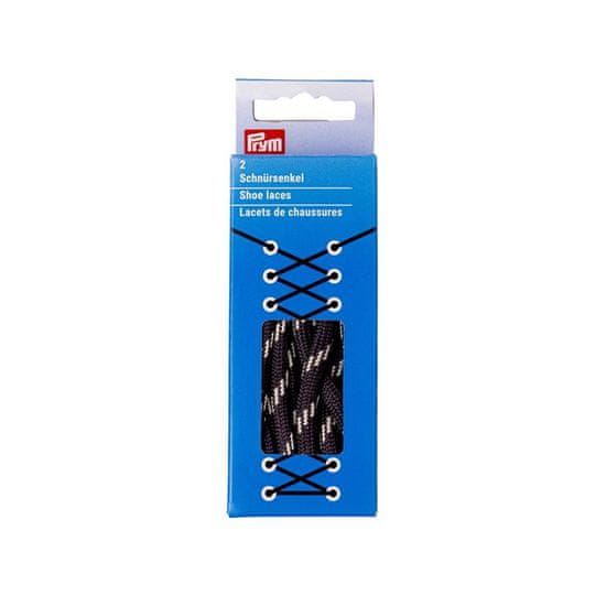 PRYM Kulaté tkaničky outdoorové, 6 mm, 150 cm, černé/béžové