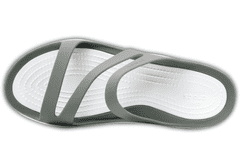 Crocs Swiftwater Sandals pro ženy, 42-43 EU, W11, Sandály, Pantofle, Smoke/White, Šedá, 203998-06X