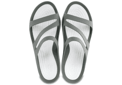 Crocs Swiftwater Sandals pro ženy, 42-43 EU, W11, Sandály, Pantofle, Smoke/White, Šedá, 203998-06X