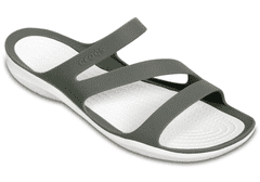 Crocs Swiftwater Sandals pro ženy, 42-43 EU, W11, Sandály, Pantofle, Smoke/White, Šedá, 203998-06X