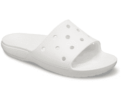 Crocs Classic Slides Unisex, 39-40 EU, M7W9, Pantofle, Sandály, White, Bílá, 206121-100