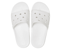 Crocs Classic Slides Unisex, 41-42 EU, M8W10, Pantofle, Sandály, White, Bílá, 206121-100