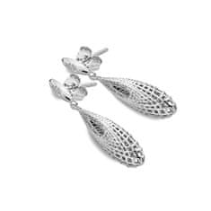 Hot Diamonds Elegantní stříbrné náušnice s diamanty Quest Filigree Teardrop DE655