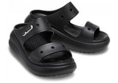 Crocs Classic Crush Sandals Unisex, 41-42 EU, M8W10, Sandály, Pantofle, Black, Černá, 207670-001
