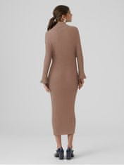 Vero Moda Dámské šaty VMWIELD Slim Fit 10296782 Brown Lentil (Velikost S)