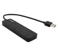 USB 3.0 HUB 4-port s vypínačem On/Off, LED indikace