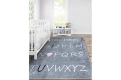 Dywany Łuszczów Dětský kusový koberec Junior 52106.801 Alphabet grey 80x150