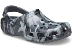 Crocs Classic Printed Camo Clogs Unisex, 41-42 EU, M8W10, Pantofle, Dřeváky, Slate Grey/Multi, Šedá, 206454-0IE