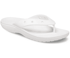 Crocs Classic Flip-Flops Unisex, 42-43 EU, M9W11, Žabky, Pantofle, Sandály, White, Bílá, 207713-100