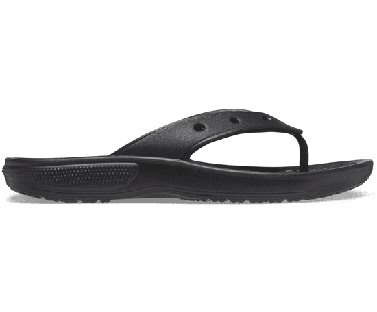 Crocs Classic Flip-Flops Unisex, 43-44 EU, M10W12, Žabky, Pantofle, Sandály, Black, Černá, 207713-001