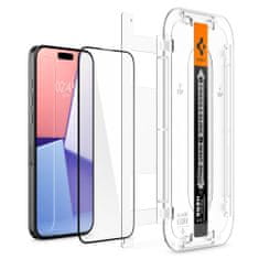 Spigen Ochranné Tvrzené Sklo Glas.Tr ”Ez Fit” Fc iPhone 15 Pro Max Black