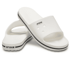 Crocs Crocband III Slides pro muže, 45-46 EU, M11, Pantofle, Sandály, White/Black, Bílá, 205733-103