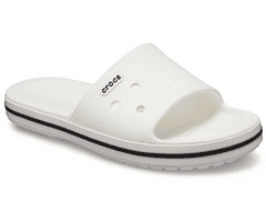 Crocs Crocband III Slides Unisex, 41-42 EU, M8W10, Pantofle, Sandály, White/Black, Bílá, 205733-103