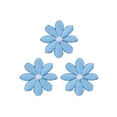 PRYM Nášivka květiny, malé, nažehlovací, světle modrá