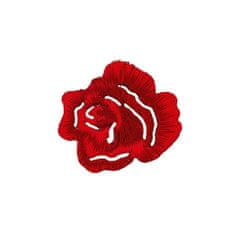 PRYM Nášivka růže, malá, nažehlovací, červená