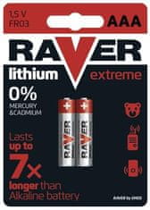 Raver AAA Extreme lithiová - 2 ks