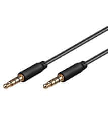 PremiumCord Kabel Jack 3.5mm 4 pólový M/M 1,5m