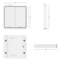 Immax NEO SMART vypínač 2-tlačítkový Zigbee 3.0, TUYA