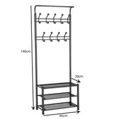 Severno Věšák na oděvy a boty LUKKA černý
