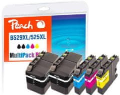 Peach kompatibilní cartridge Brother LC529XL/LC525XL MultiPack Plus, 2xbk, c, m, y, 2x50 ml, 3x15 ml