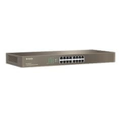 Tenda TEG1016G 16-port Gigabit Switch, 16x 10/100/1000 Mb/s, Fanless, MAC 8K, i na zeď, Rackmount