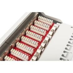 Digitus CAT 6A Patch Panel, stíněný, 12-portové pole se štítkem, 1U, 10 "montáž do stojanu, šedá RAL 7035