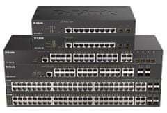 D-Link DGS-2000-10P 8-port Gbit PoE Managed Switch incl. 2 x SFP- Maximum PoE Budget 65W- 8 x 10/100/1000BASE-T PoE