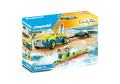 Playmobil PLAYMOBIL Family Fun 70436 Plážové auto s lodním přívěsem