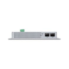 Planet WGS-5225-8P2S plochý L3 switch, 8x1Gb, 2x2.5Gb SFP, 8x PoE 802.3at 240W, 48-56VDC, -40~75°C, IP30, fanless