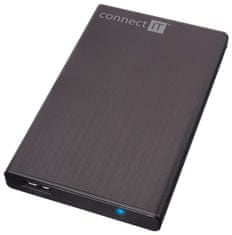 Connect IT externí box LITE pro HDD 2,5" SATA, USB 3.0 černý