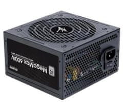 Zalman zdroj MegaMax ZM600-TXII 600W, ATX, aktivní PFC, 120mm ventilátor, 80PLUS